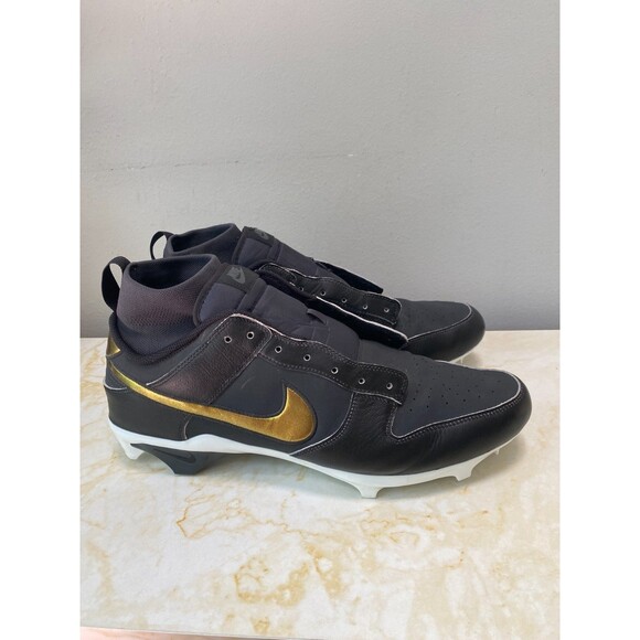 Nike Alpha Menace Dunk Gold Black Football Cleats HV6923-001 Men’s Rare Size 17 main image 5